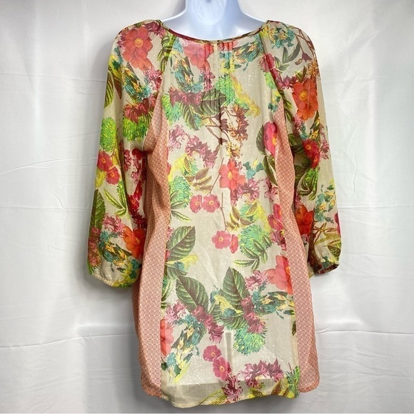 Meadow Rue Anthropologie Sheer Floral Top - Picture 3 of 7